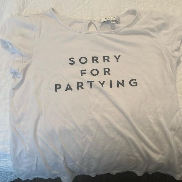 Milly tshirt size 10, ‘sorry for partying’ - Picture 1 of 4